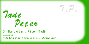 tade peter business card